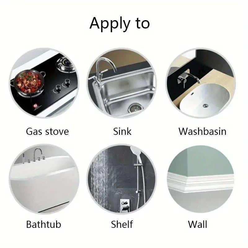 32.8ft Monster Ultra Strong Double-Sided Adhesive Tape - Waterproof, Heavy-Duty for Home Improvement, Sticks to Plastic, Fabric, Wood, Glass, Metal, Includes Red Caulk Marker & Applicator Tool