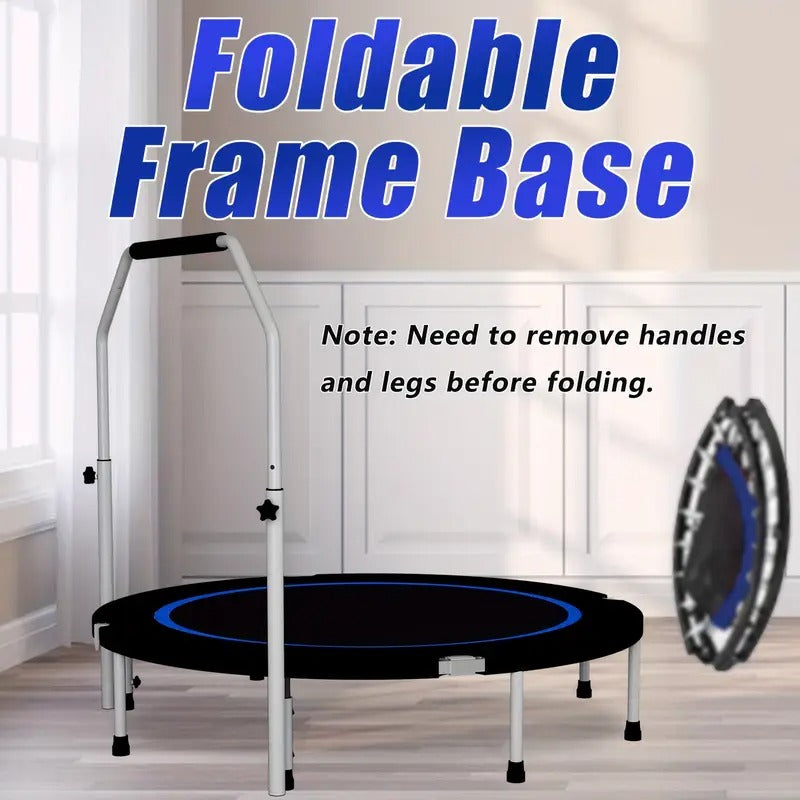 LeffEase 40" Rebounder Trampoline For Adults With Bungee, 450LBS Quiet Mini Exercise Trampoline With Adjustable Foam Handle Bar, Fitness Trampoline For Indoor.