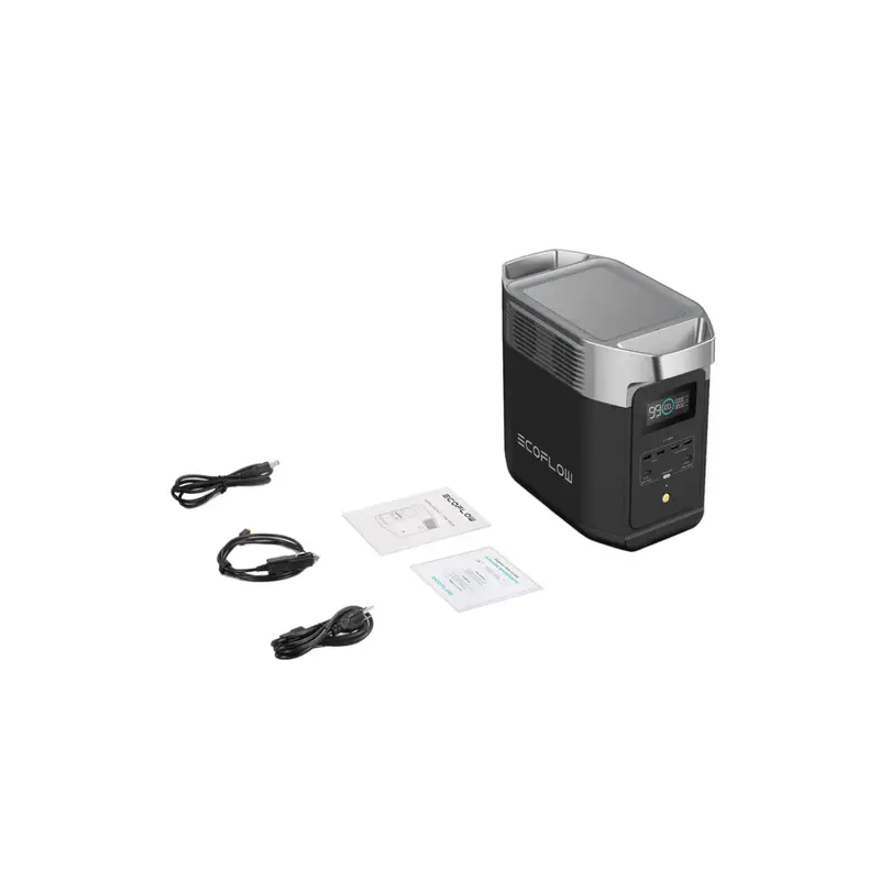 ECOFLOW 20W GaN Charger with DELTA 2 1024 Portable Power Station (Separate Shipment), 1024Wh LiFePO4 Battery Solar Power Bank, Fast Charging, 1800W AC and 100W USB-C Output Power Station for Home or Outdoors Use