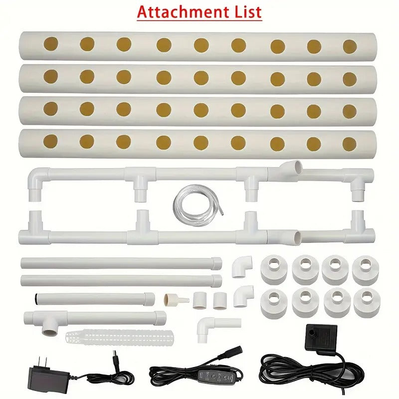 36/Sites Hydroponics Growing System Kit, BHTNYOO-Food PVC-Pipe Hydroponic Garden Planting Vegetable And Herbs Growth Cultivation Equipment With