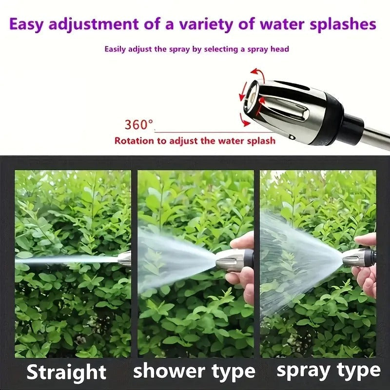 High-Pressure Car Wash Water Gun with Long Handle - 3/4 Inch Durable Plastic Spray Nozzle for Efficient Car Cleaning, Garden Hose Attachment, Ergonomic Design for Home & Vehicle Maintenance