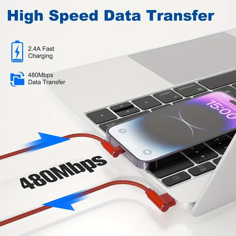 ForiPhone Charger, 3 Pack USB A to Lightning Cable MFi Certified ForIPhone Charger Cord Nylon Braided Compatible with ForIPhone 14/13/12/11 Pro Max/XS/XR/X/8/7/iPad