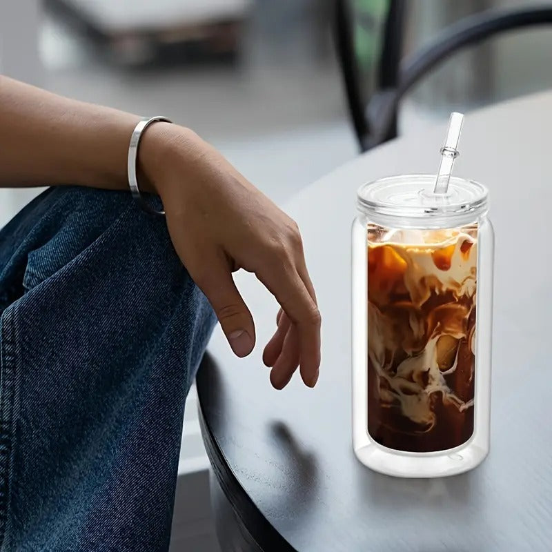 Set of 25 Clear 16Oz Double Wall Cups with Lids And Straws - Perfect for 4Th of July, Graduation Celebrations, And Summer Barbecues. These Leakproof, Reusable