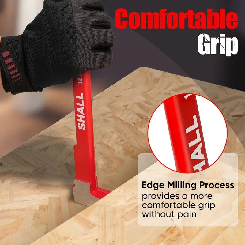 SHALL 3pcs Nail Puller Tool Set, 12', 10', 8' - Heavy Duty & Mini Cats Paw Pry Bar, Utility Claw Bar, Wonder Bar, High Carbon Steel Crowbar Tool For Home Remolding & Woodworking Tile Removal Tools