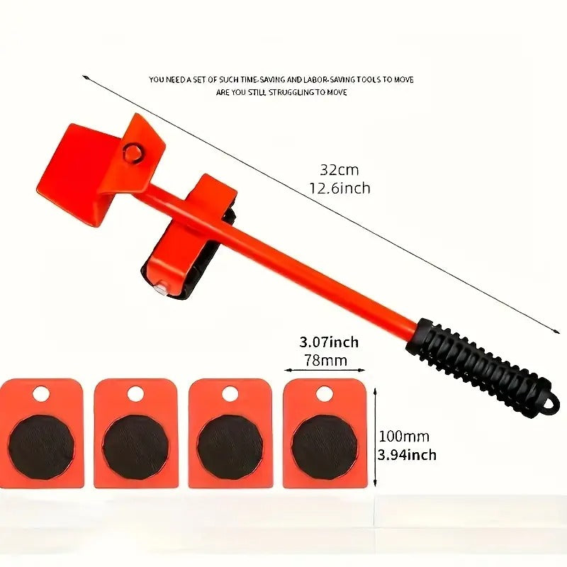 [Heavy Object Mover] 5pcs Labor-saving Furniture Heavy Object Mover - Moving Heavy Object, Pulley Base Moving Large Part, Heavy Objects