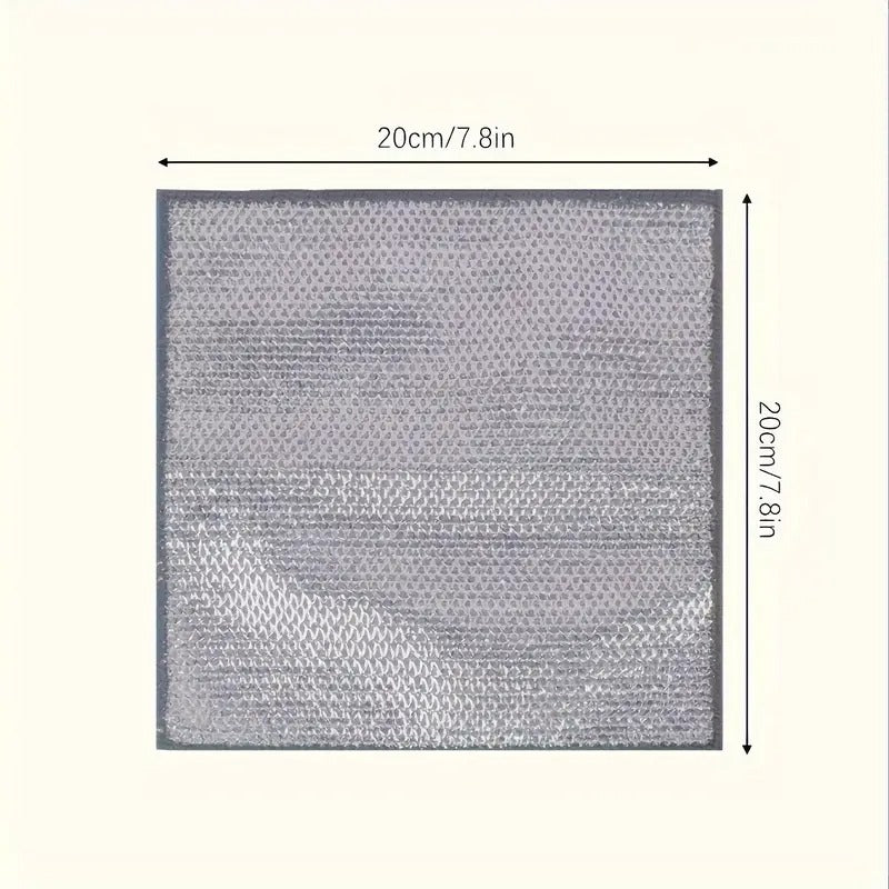 100pcs Scratch-Free Reusable & Washable Mesh Cleaning Cloths - Durable Polyester Blend for Kitchen, Bathroom, Outdoor - Gentle Grease & Dirt Removal, Multi-Surface Cloth Pads, Non -stick And Degreasing Cleaning Cloths