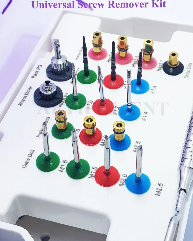 ARTIFOL 20 Pcs Tool Set Universal SRK Broken Screw Removal Kit Screw Remover Kit Instrument with Plastic Box OS1041