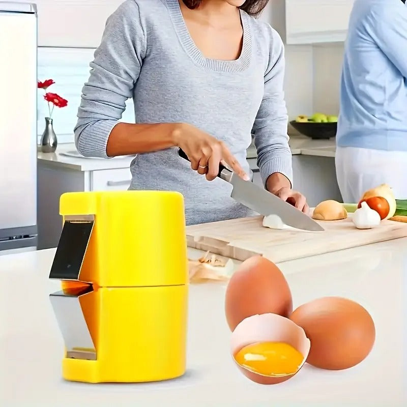 Easy Clean Eggshell Separator with Quick Peel & Yolk Splitter - Heavy-Duty ABS Kitchen Gadget, No-Mess Egg Separator with Sharp Edge Design, for Baking, Cooking, Meal Prep - Ideal Mother's Day/Father's Day Gift