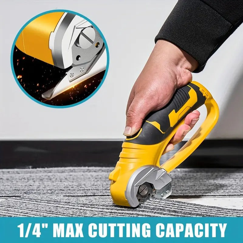 Portable Labor-Saving Scissors with Safety Lock and LED Light| Cardboard Box Scissors, Sewing, Crafts, Suitable for Cutting Faux Leather, Cardboard, Carpet, Industrial Scissors