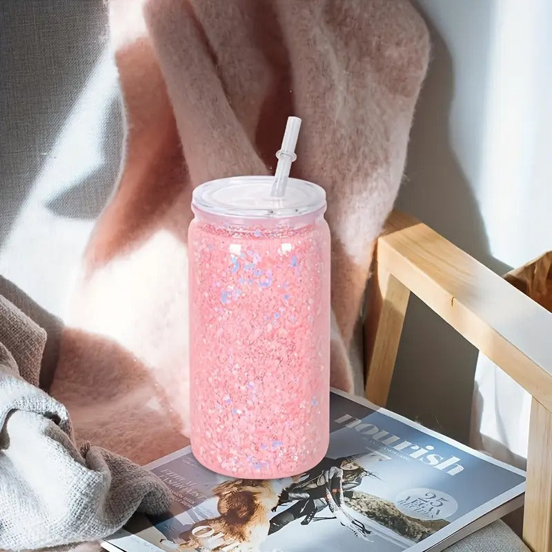 Set of 25 Clear 16Oz Double Wall Cups with Lids And Straws - Perfect for 4Th of July, Graduation Celebrations, And Summer Barbecues. These Leakproof, Reusable