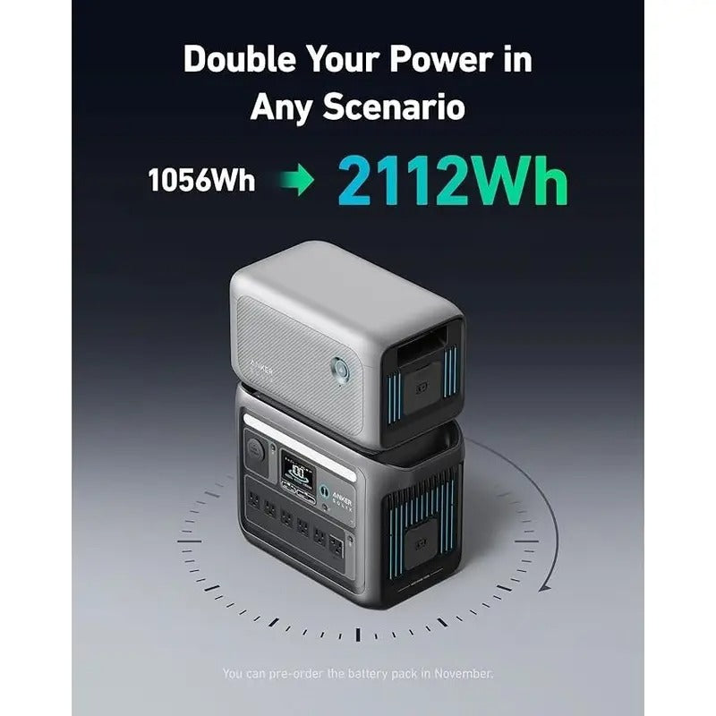 Anker SOLIX C1000X Portable Power Station 1800W Solar Generator 1056Wh（Refurbished）