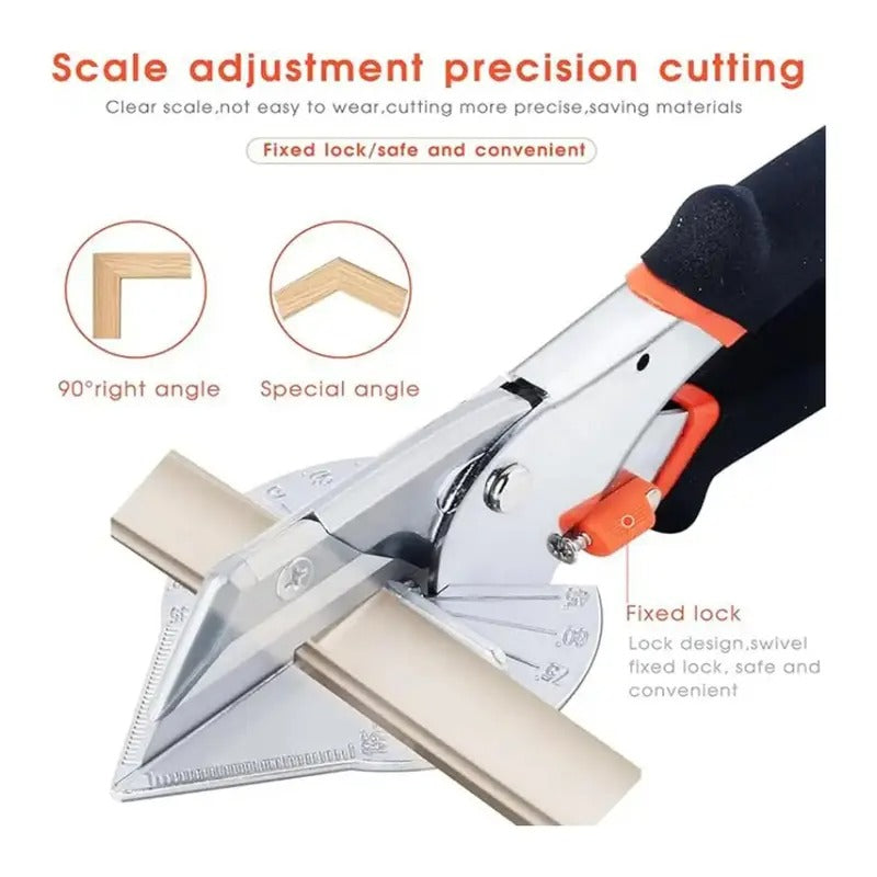 Upgraded Multi Angle Miter Shear Cutter Hand Tools with 2 Blades for Cutting Soft Wood, Plastic, PVC - 45-135 Degree Adjustable Angle Scissors Trim Shears Tools Industrial shears