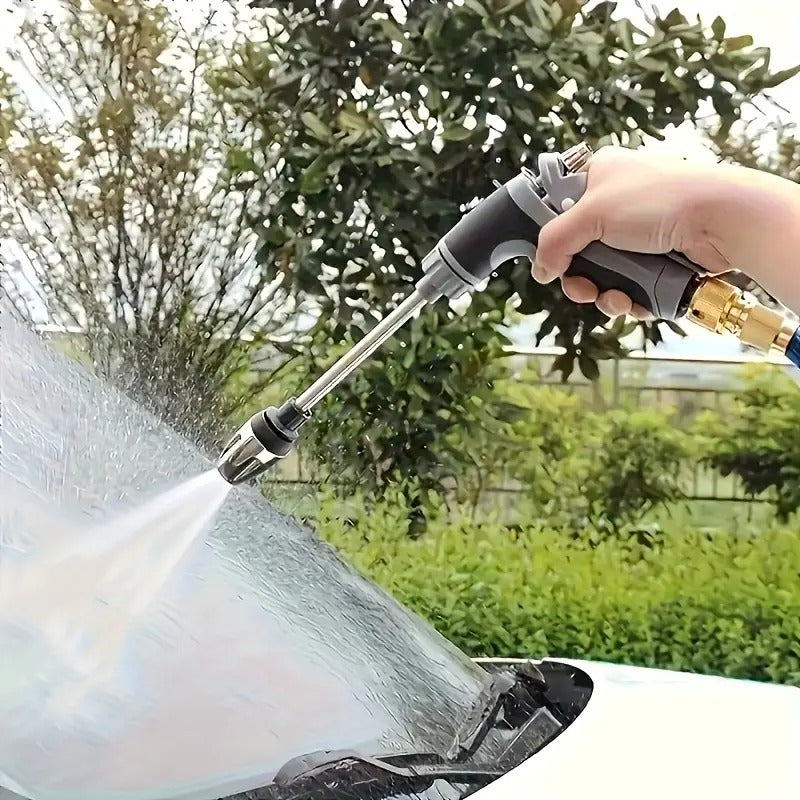 High-Pressure Car Wash Water Gun with Long Handle - 3/4 Inch Durable Plastic Spray Nozzle for Efficient Car Cleaning, Garden Hose Attachment, Ergonomic Design for Home & Vehicle Maintenance
