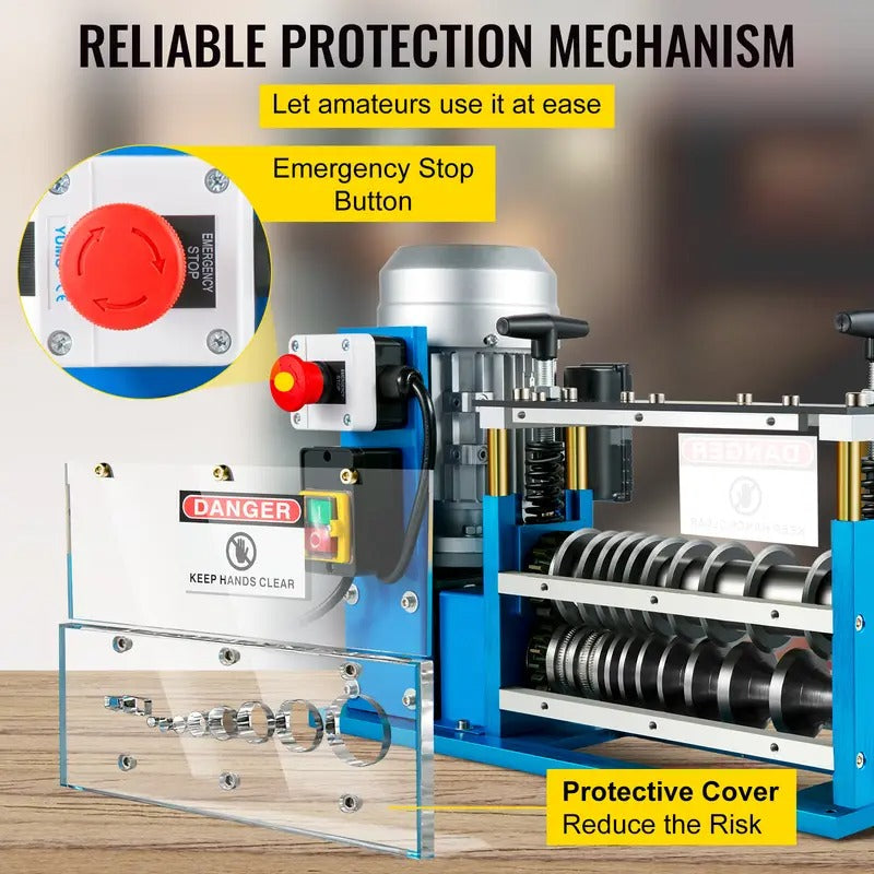 VEVOR Cable Wire Stripping Machine 0.06 inch -1.5 inch, Portable Powered Wire Stripper Machine 11 Channels 10 Blades,Automatic Wire Stripping Tool 75ft/minute,for Recycling Copper Wire