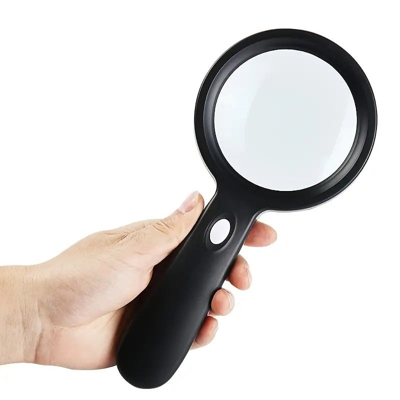 Lighted Magnifying Glass-10X Hand Held Large Reading Magnifying Glasses With 12 LED Illuminated Light For Seniors, Repair, Coins, Reading Magnifier For The Elderly