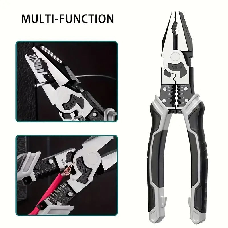Super Alloy Universal Needle-Nose Pliers: Wire Cutters, Wire Strippers, Removal Pliers, Electricians, Professional Tools for Metal Working