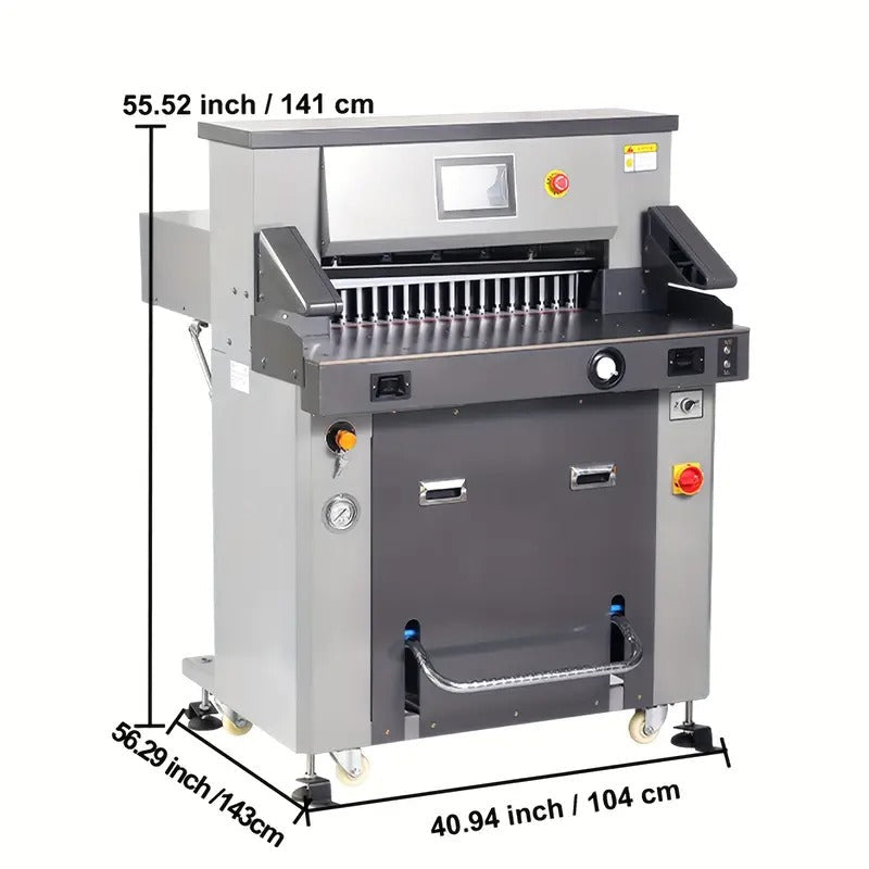 Heavy Duty Electric Hydraulic Paper Cutter, 26" Cutting Width, 3.14" Thickness, 110V with 7" Touchscreen Numerical Control – Durable Metal Construction for Precision Paper Trimming,