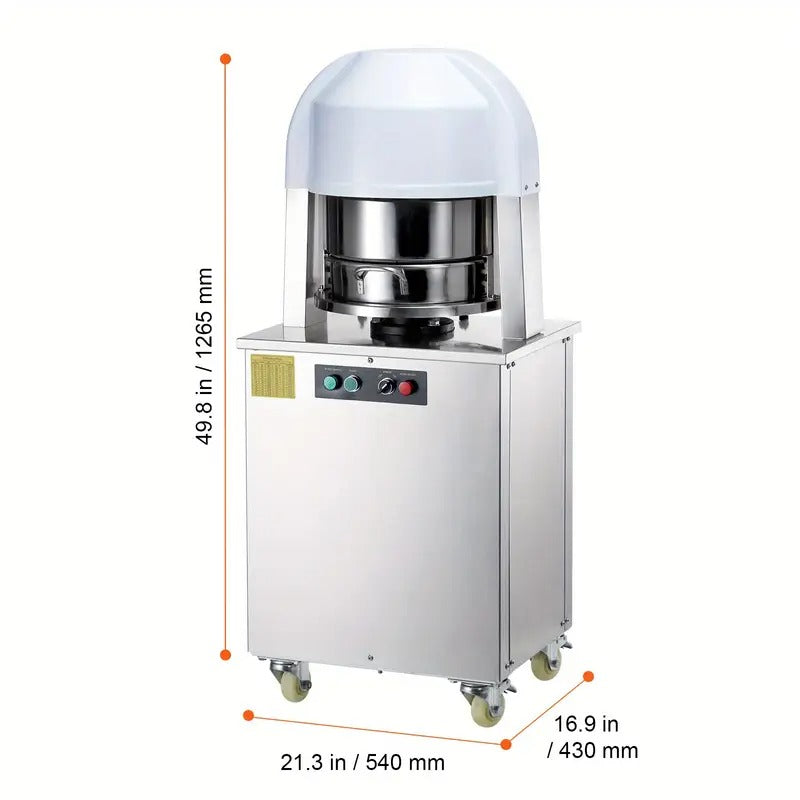 [Automatic Dough Divider] Happybuy 20pcs Automatic Electric Dough Divider Rounder | 2.12oz - 9.17oz Equal Dough Cutter with Pure Copper Motor and 304 Stainless Steel Tray, for Bakery, Restaurant
