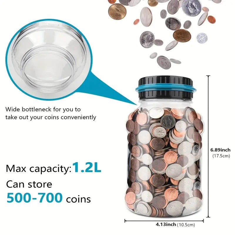 Piggy Bank, Counting Coin Bank, Digital Piggy Bank For Boys Kids, Money Saving Jar, Best Gift For Child, Designed For All US Coins Halloween/Thanksgiving Day/Christmas gift easter gift