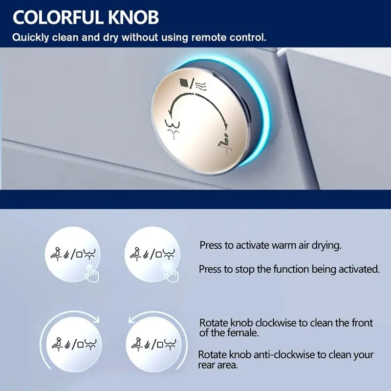 Modern Smart Bidet Toilet Seat | Heated Seat, Unlimited Warm Water Cleaning, LED Night Light, Slow Close, Digital Display | White | US Plug, 110V-127V | Bathroom Hygiene | Modern