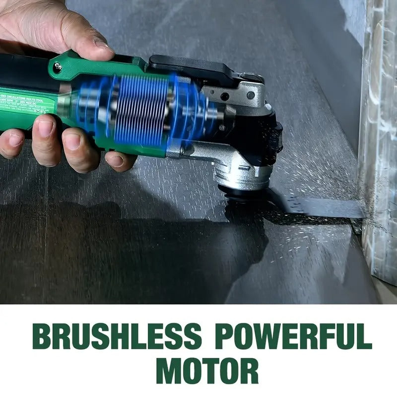 [KIMO | 20V Cordless] KIMO 26pcs 20V Cordless Oscillating Tool | 3° Oscillation Angle, 6 Variable Speed, Quick-Lock Change System | Power Tools For Men & Women