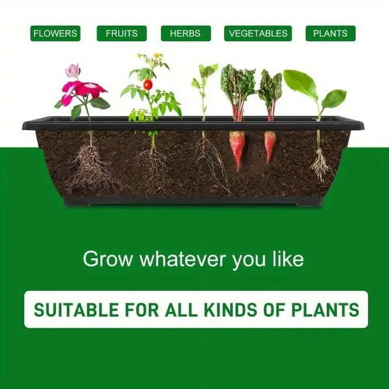 5-Tier Plastic Plant Stand with Wheels, Casual Style Square Flower Pot Holder, Lightweight, with Multiple Components for Indoor/Outdoor Use, Indoor Planter Pots