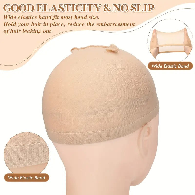 200pcs Of Wig Caps, Nylon Stockings Caps, Loose Wig Caps, Elastic Thin Head Wig Accessories Suitable For Halloween Hair Accessories For Men And Women, Brown And Light Brown