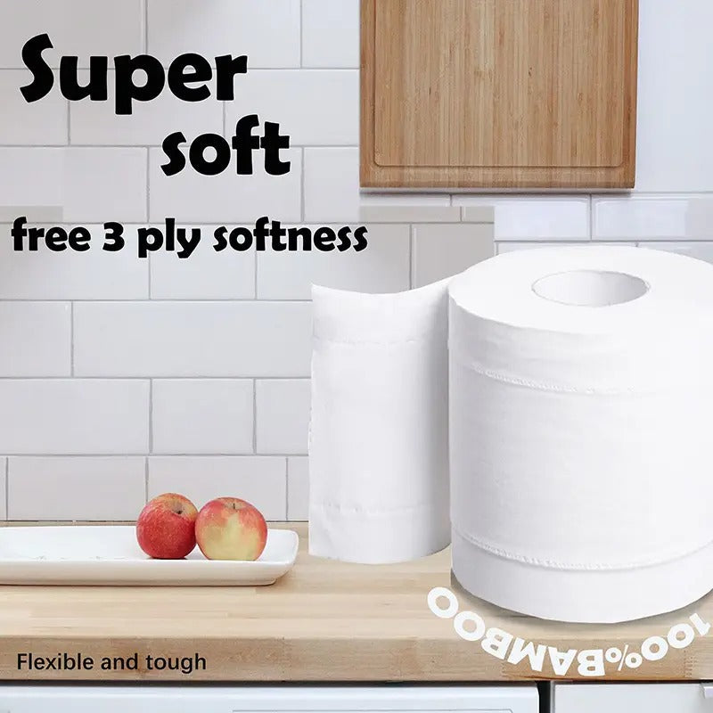 Super Abundance, 24 Rolls Per Box, Extremely Cost-Effective, Tough Yet Skin-Friendly y Toilet Paper100% Bamboo,300 Sheets,Toilet Paper,Pack of 24 Roll, (Pack of 24 Roll)3-Ply.