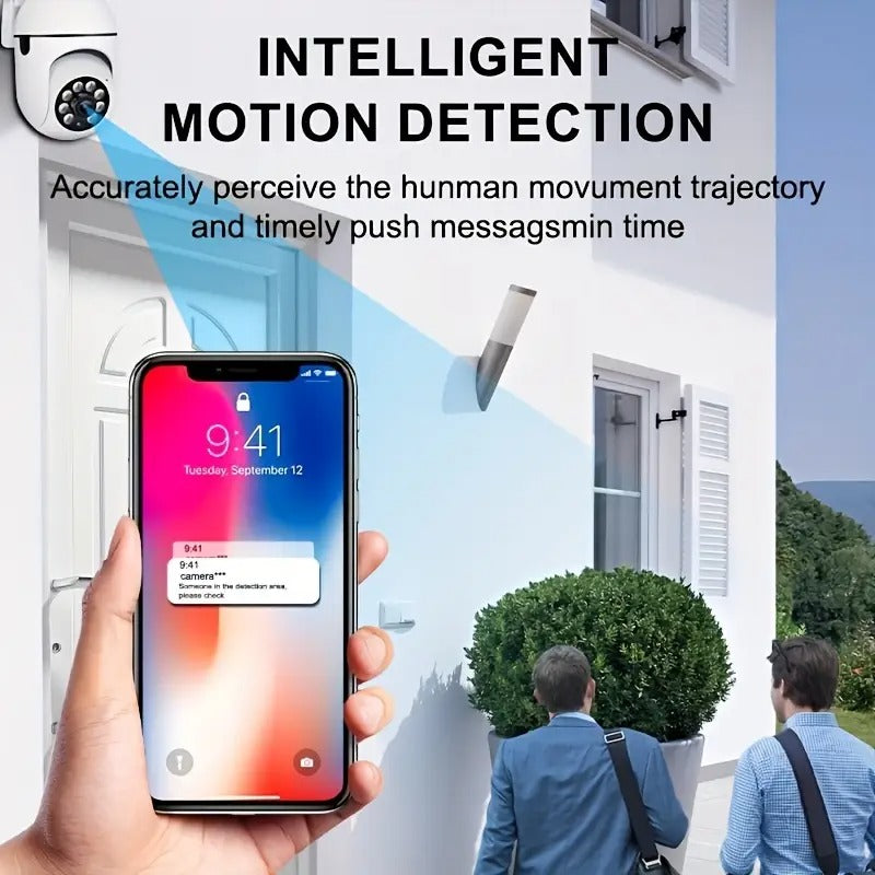 4pcs WiFi Security Camera, 1080P Wireless Outdoor Home Surveillance, with 360° Panoramic View, Smart PIR Motion Detection, Color Night Vision, Two-Way Audio, PTZ Control, Indoor Use App, Remote Viewing, Living Room Camera