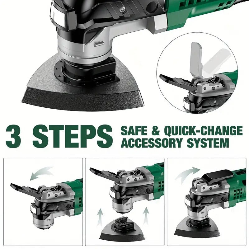 [KIMO | 20V Cordless] KIMO 26pcs 20V Cordless Oscillating Tool | 3° Oscillation Angle, 6 Variable Speed, Quick-Lock Change System | Power Tools For Men & Women