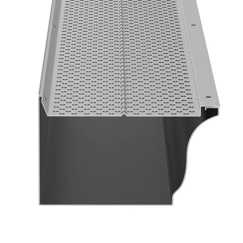 VEVOR Gutter Guard, 5 inch Width, Aluminum Leaf Filter DIY Gutter Cover, 52 PCS 208 ft Total Length, 0.157'' Hole Diameter & 0.02'' Thick Raptor Gutter Guards Fits Any Roof or Gutter Type