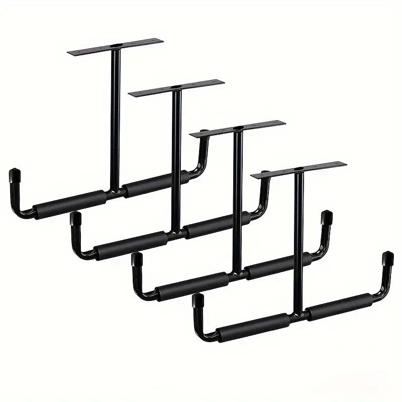 1pc Garage Storage Hook Rack, Ceiling Installation, Heavy Duty Practical Hook, Ladder Hook, Suitable For Hanging Hoses, Wood, And Other Bulky Items,