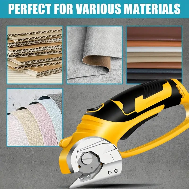 Portable Labor-Saving Scissors with Safety Lock and LED Light| Cardboard Box Scissors, Sewing, Crafts, Suitable for Cutting Faux Leather, Cardboard, Carpet, Industrial Scissors