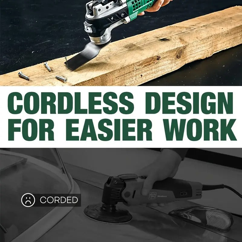 [KIMO | 20V Cordless] KIMO 26pcs 20V Cordless Oscillating Tool | 3° Oscillation Angle, 6 Variable Speed, Quick-Lock Change System | Power Tools For Men & Women