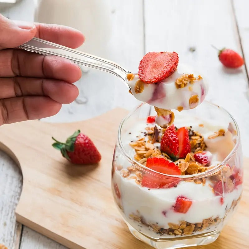 360 Count Clear Plastic Spoons Disposable, BPA-Free, Heat Resistant, Solid And Durable Disposable Spoons Heavy Duty Bulk, Premium Spoons Plastic Disposable for Party Supply