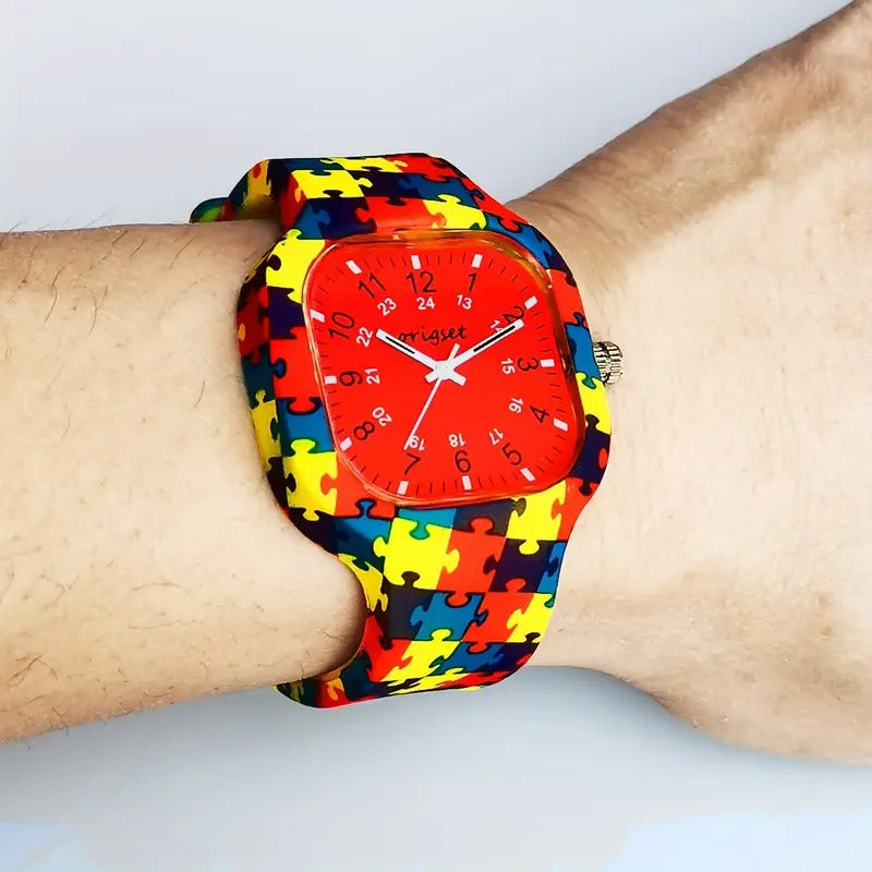 origset Nurse Watch For Students Doctors Women Men Unisex Second Hand And 24 Hour Yellow Puzzle With Red Dial Face