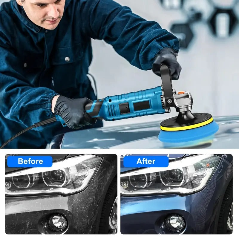 5pcs Sponge Rubber Polishing Disc Set, 6-Inch Beveled Edge Foam Buffing Pads For Automotive Detailing, Fine Grit Wheel Tools For Car Shine Enhancement And Sanding