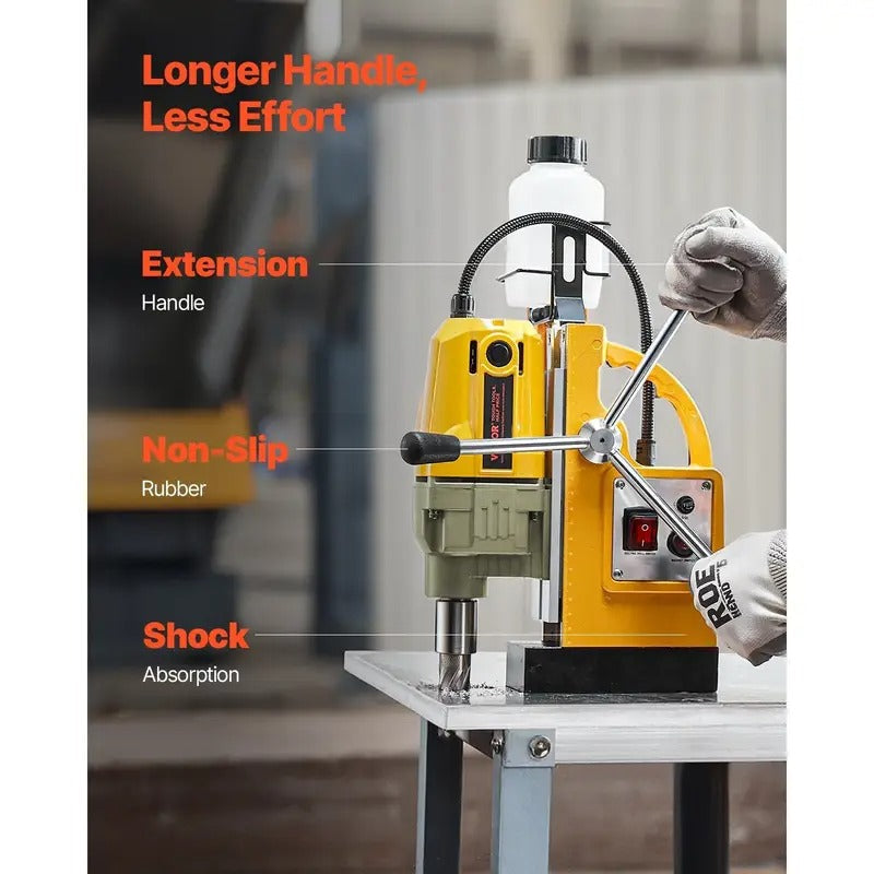 VEVOR Magnetic Drill 1400W 2810 lbf Mag Drill Press 1.6 in Boring Diameter 800 RPM