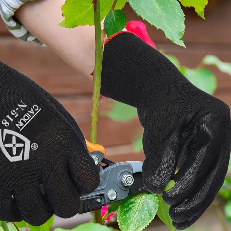 72 Pairs Heavy-Duty Rubber Coated Work Gloves - Anti-Tear Reinforced Stitching, Ergonomic Fit for Gardening, Construction & Landscaping - Durable Protective Gloves for Men