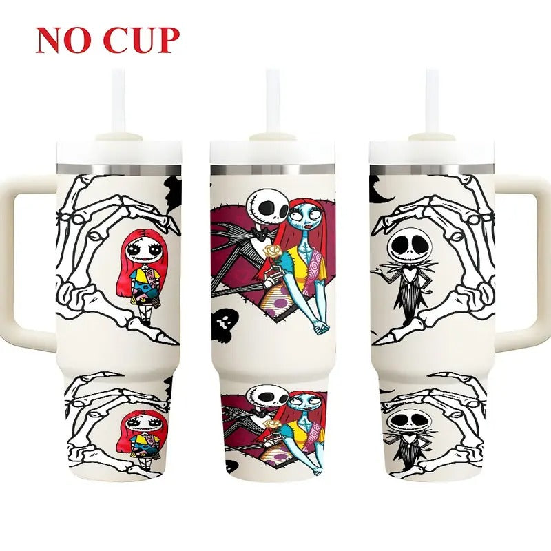 1pc Inspiration Design The Nightmare Before Christmas 40oz UV DTF Transfer Stickers for 16oz Glass Cups & Mugs - High-Quality, Waterproof, Self-Adhesive Decals, Transfer Stickers|Vibrant Decals|Durable Decals, Transfer Stickers