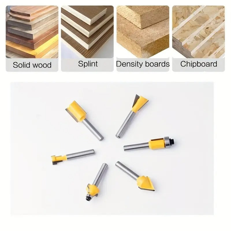 Precision Router Bit] 24/100pcs Precision Woodworking Router Bit Set | Multi-Purpose Carbide, 1/4 Handle, Easy to Hold | for Fine Milling And Carving, Woodworking Tools for Professional And Beginner Woodworkers