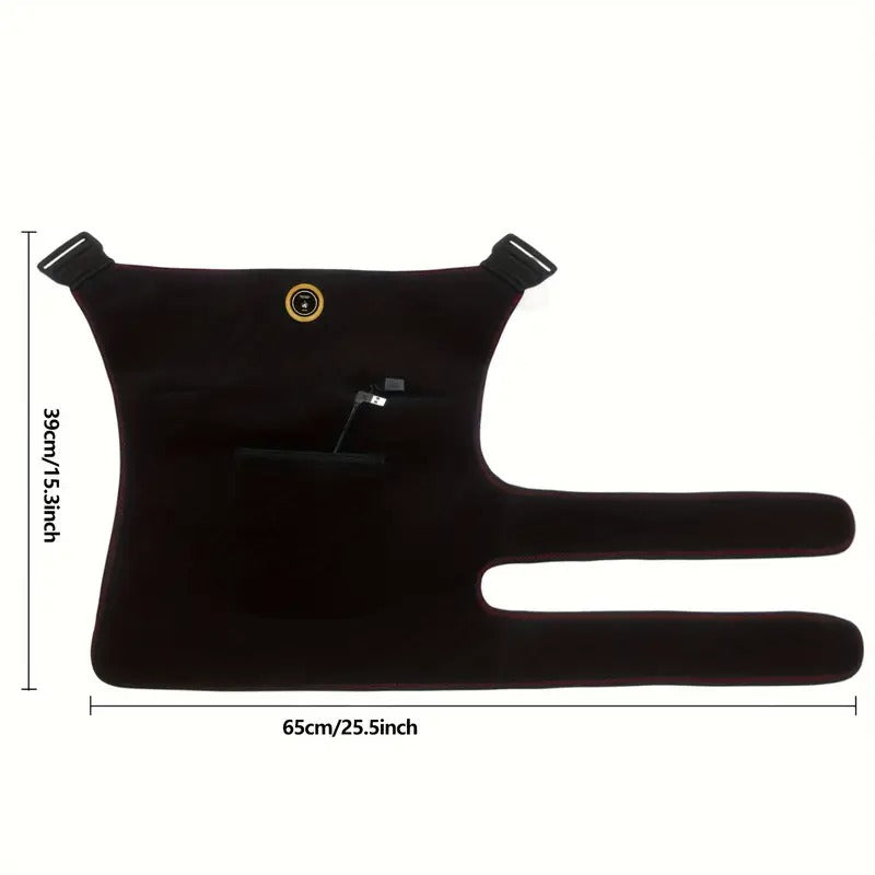 [Vibration Heat Pad for Hip] 3 Temp Vibration Hip Massager - USB Electric Heated Hip and Thigh/Buttock Pad with Timing Setting S/M