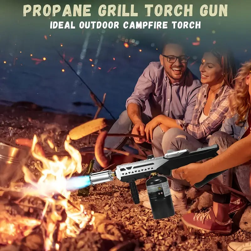 Propane Flamethrower Torch Gun with Adjustable Flame - 800, 000 BTU, No Battery Needed, for BBQ, Welding, Camping, Kitchen - Professional Culinary & DIY Tool (Tank Not Included) - Ideal