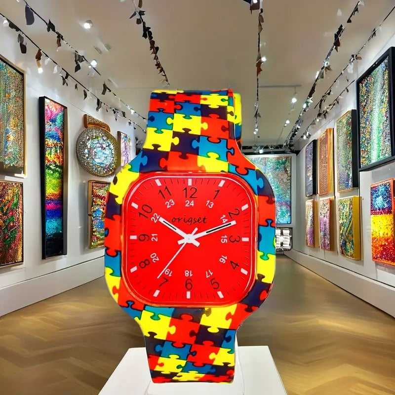 origset Nurse Watch For Students Doctors Women Men Unisex Second Hand And 24 Hour Yellow Puzzle With Red Dial Face