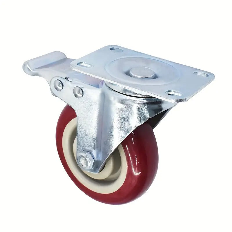 4pcs 4 Inch Heavy Duty Caster Set Wheels Fits for All Swivel & Brake Casters