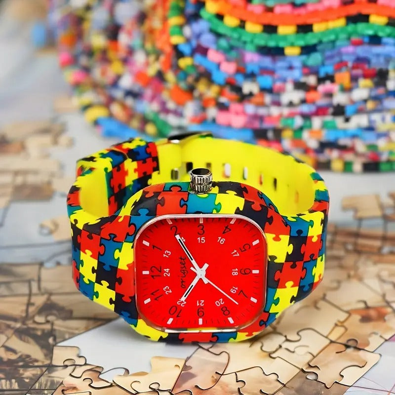 origset Nurse Watch For Students Doctors Women Men Unisex Second Hand And 24 Hour Yellow Puzzle With Red Dial Face