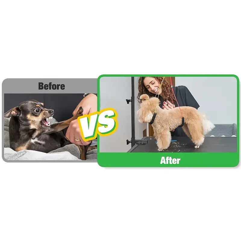 Heavy-Duty Pet Grooming Arm with Safety Control - Sturdy Foldable Metal Grooming Table Arm, Adjustable Clamp Mount - Compatible with Dogs, Cats, Small/Medium Pets - Ideal