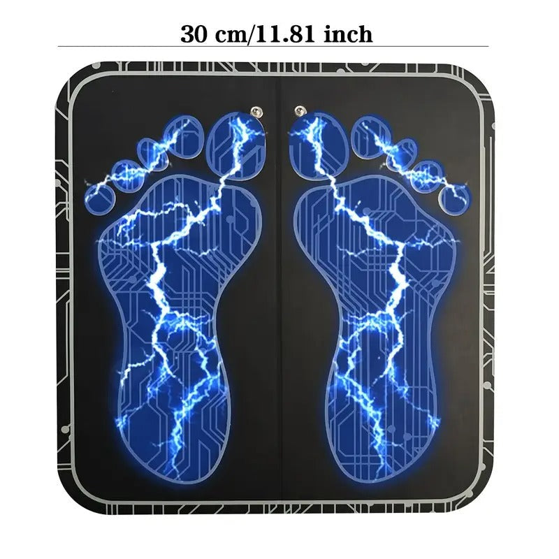 Portable EMS Foot Massage Pad, TENS Therapy Machine, Massager, One Reusable Foot Massage Pad With Multiple Mode Adjustment, Mother'S Day, Father'S Day, - Black