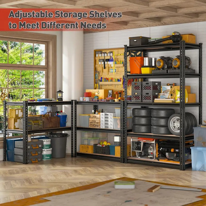 72''H Storage Shelves Heavy Duty Shelving 2000LBS Garage Shelving 5 Tier Metal Shelves for Garage, 35.5"W X 72"H X 15.8"D, Adjustable Shelving Unit for Basement Pantry