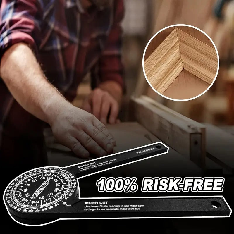 7-Inch 360° Rotating Angle Finder with Multi-Functional Level - High-Precision Angle Measurement for Woodworking, Metalwork, and Construction | Durable Aluminum Tool with